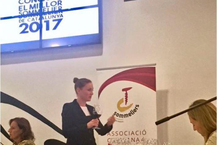 Audrey Doré, profesora del CETT, ganadora del concurso "Millor Sommelier de Catalunya"